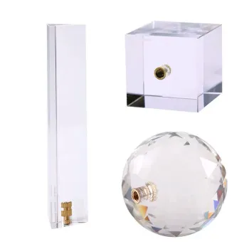 Equilateral Triangular Ball, Cube, and Prism Photography Accessories with Screw Attachment