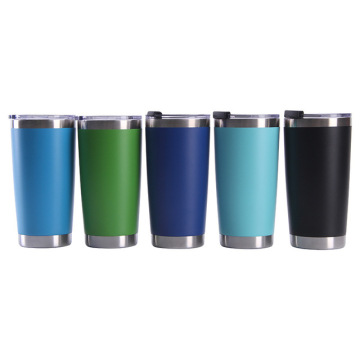 Custom Size 20oz Double Wall Vacuum Insulated Stainless Steel Coffee Mugs with Lid