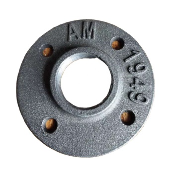 Black Malleable Iron Floor Flange 1 Inch Pipe Fitting