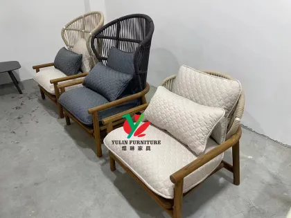 Wooden Outdoor Chair for Balcony Terrace Patio
