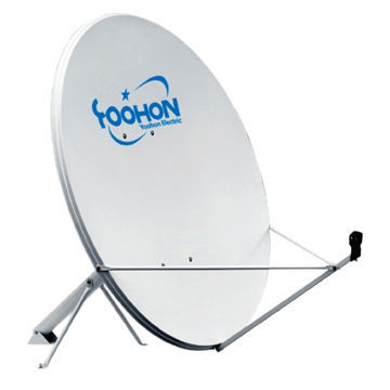 Portable satellite dish, made of steel plate