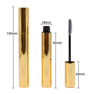 Gold Glossy Mascara Aluminum Tube Packaging 5ml