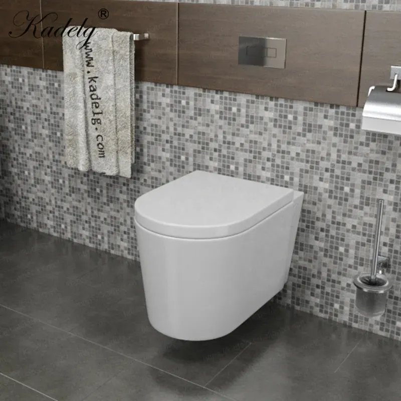 CE Standard Wall Hung Ceramic Toilet Set Round Bathroom Toilet Sanitary Ware

**Title:** Wall-Hung Ceramic Toilet with CE Standard