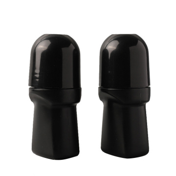 50ml empty black color customized refillable plastic perfume roll on bottles for deodorant