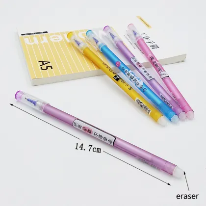 Erasable Gel Pen with Custom Logo - 0.5mm Refillable Plastic Erasable Pen