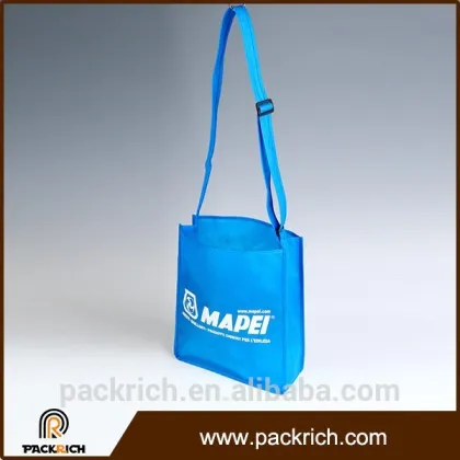 Low price non woven blue handbags messenger bags