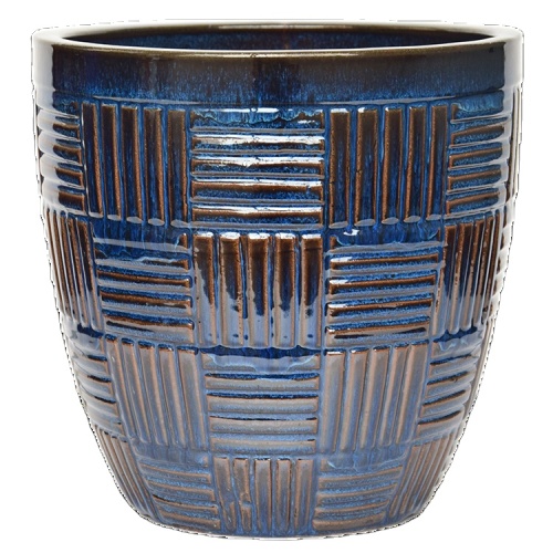 Ceramic Round Barcode Pot