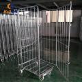 Mobile Logistics Trolley 4 Sides Foldable Galvanized Roll Trolley Supplier