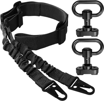 Title: "Two Points Traditional Sling and Mounts Kit: Adjustable, Extra Long Design with 2 Pack of 1.25\" Quick Detach (QD) Sling Rail Swivel Mounts for M-Lok