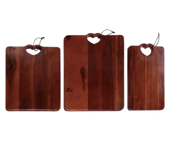 Wooden chopping board with portable hole