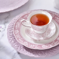 Elegante seta de vajilla de cerámica juego de vajilla de porcelana Purple Set Dinning Cenina de platos de cerámica C vajilla vajilla