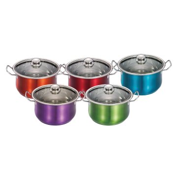 Stainless Steel Casserole with Coating Outside