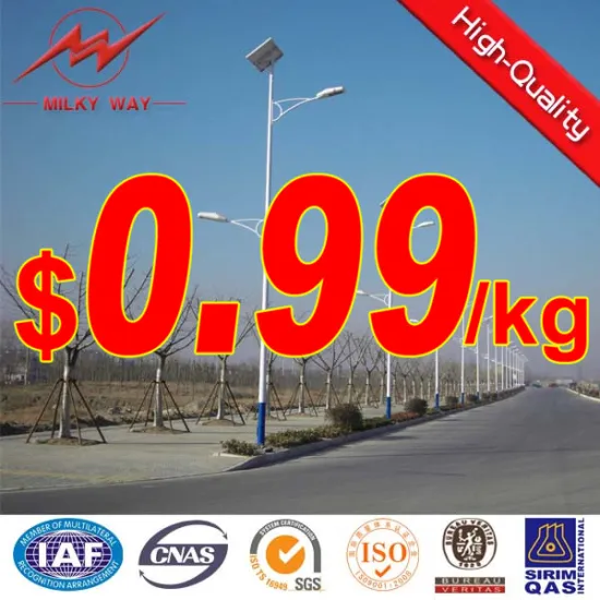 galvanized outdoor street lighting pole