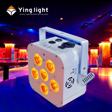 Wireless Battery Operated RGBWA UV 6-in-1 LED PAR Light