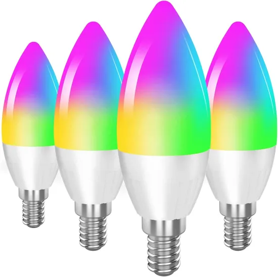 E14 Candelabra LED Light Bulb Compatible with Alexa and Google Home