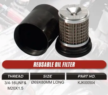 universal billet re-usable fuel filter