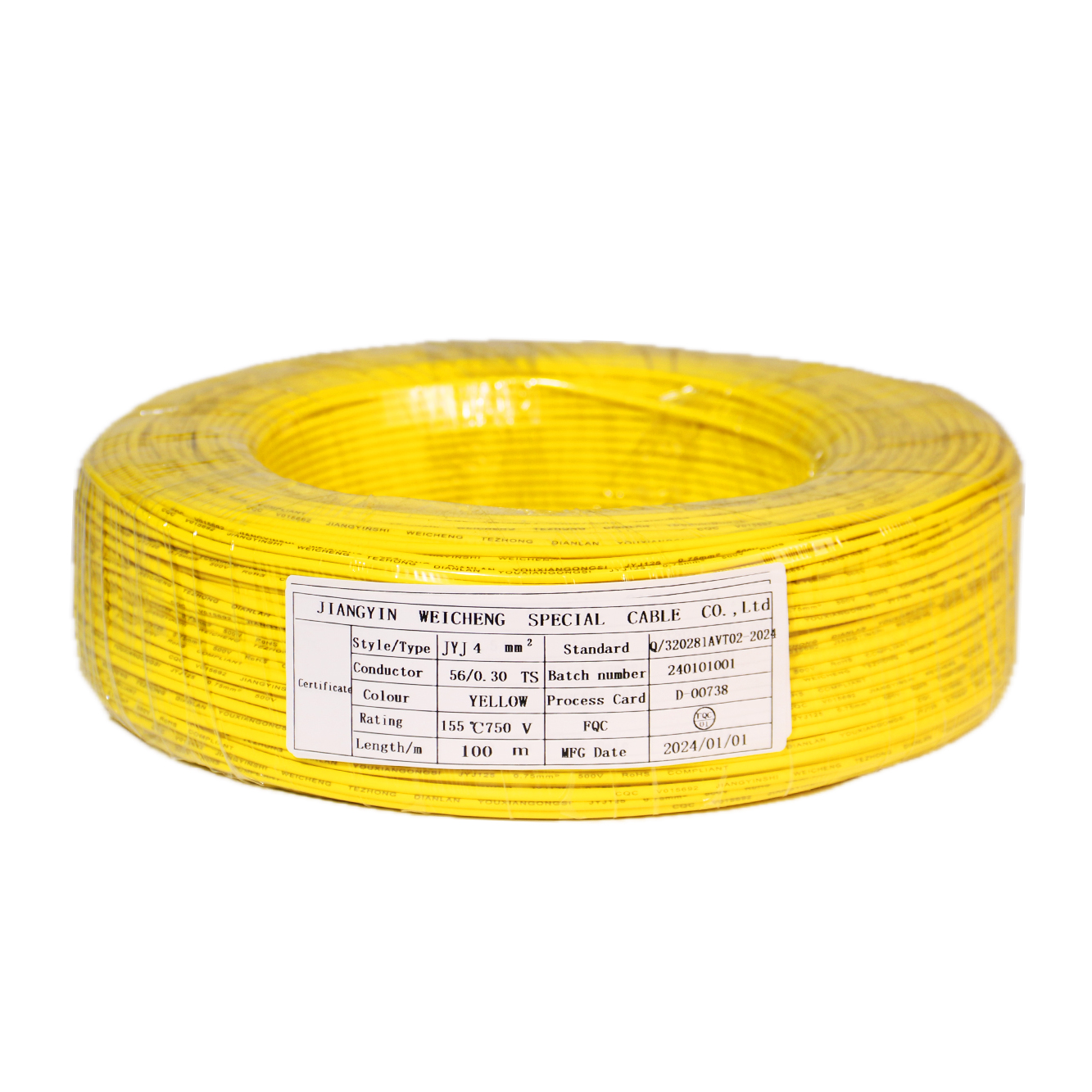 JYJ125 JYJ155 750VXLPE insulated motor winding lead wire JYJ 4mm 155℃