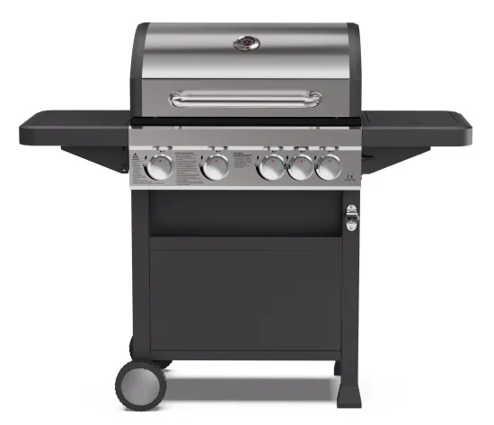 4-Burner Propane Gas Grill with Side Burner Outdoor Cooking BBQ Grills
