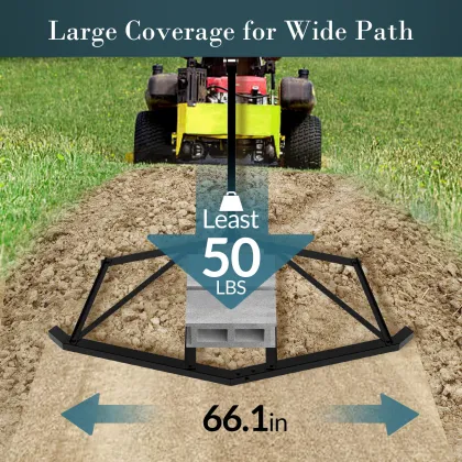 Rustproof Steel Trencher Attachment for Tractor: Grabber & Drag Chain Harrows