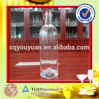 Screw Top Square Extreme Glass Bottle 500ML Olives Oil Glass Bottles
