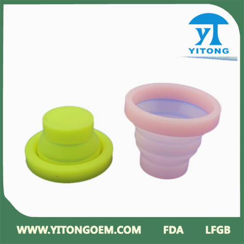 Hot sale durable 100% food grade silicone folding soft tube cups for sale
