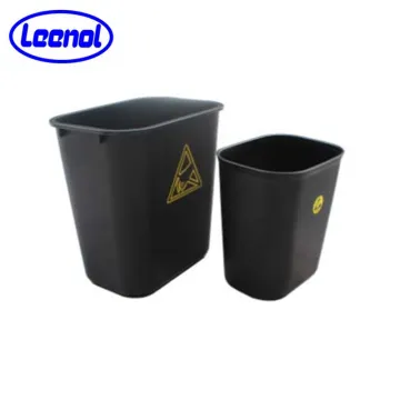 LN-F15025 Large Size ESD Square Waste Bin 35L Antistatic Ash Bin Without Cover