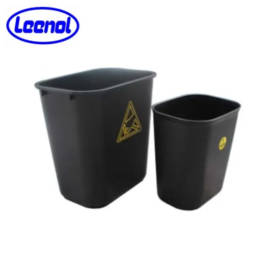 LN-F15025 Large Size ESD Square Waste Bin 35L Antistatic Ash Bin Without Cover