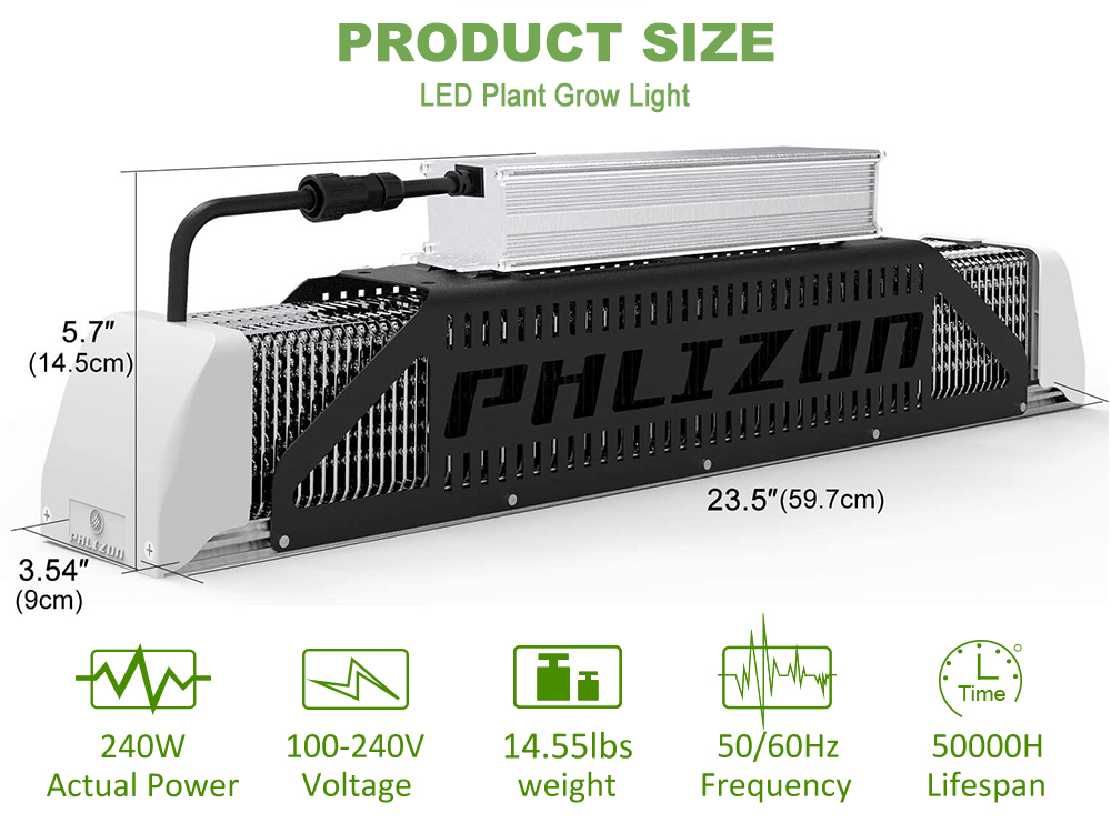 Phlizon Waterproof Grow Light