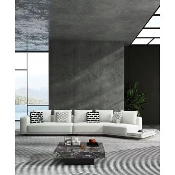 Conjunto de sofá de borda de mármore minimalista do horizonte