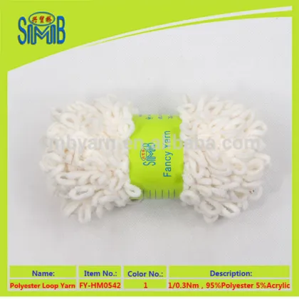 knitting loop fancy yarn new design polyester yarn made in china fluffy scarf yarn