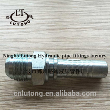 ISO 8434-2 SAE J 514 swaged hydraulic zinc plate pipe fittings JIC male 74 degree cone
