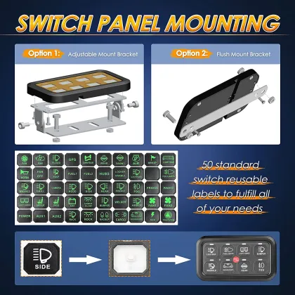 OVOVS 12V Toggle Switch Panel for UTV/ATV Off-road Vehicles