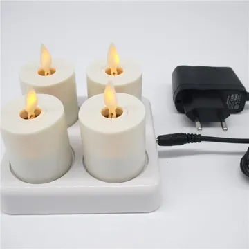 set of 4 Remote Control Moving Flame Tea Lights