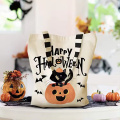 Жеке Halloween Басылған логотип Canvas Tote пакеттері