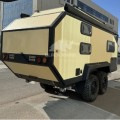 Camper trailer prefabulante avance de viajes campista