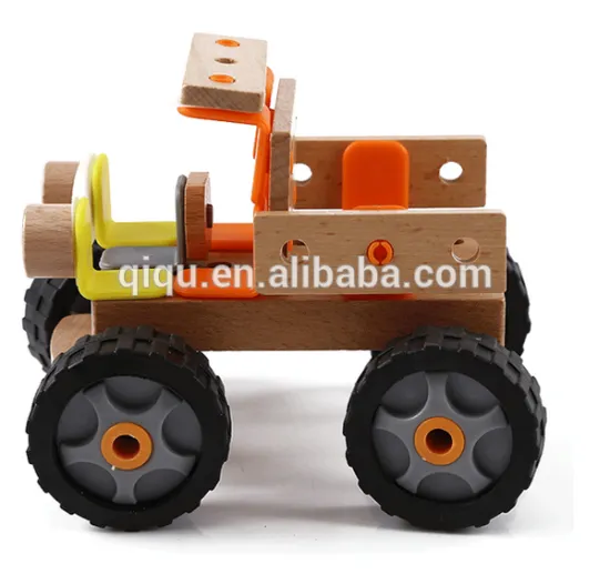 2015 new design DIY wooden Sport Utility Vehicle toy