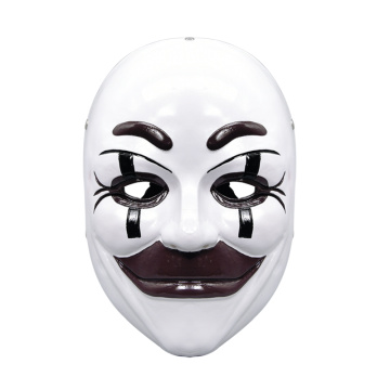 Máscara de Halloween de resina de palhaço sorridente assustador