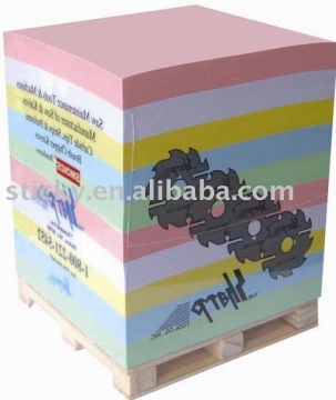 colorful office paper cube