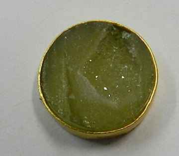 925 sterling Silver Druzy Silver Gold plated Connector