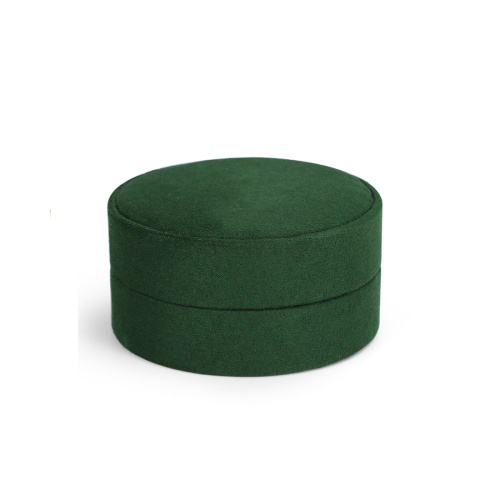 Colorful Round Shape Velvet Material Jewelry Boxes