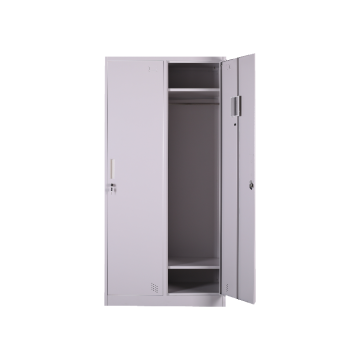 Modern 2-Door Metal Gym Cabinet - Optional Colors for Office Storage