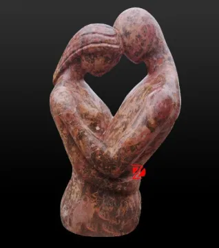 marble abstract lovers sculpture for home decoration