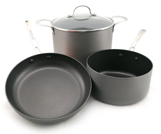 Aluminum Hard Anodized Nonstick Cookware Sets for Home and Commercial Use