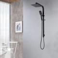 Exposed Square Shower Fixture With Hand Spray Chrome