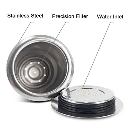 Stainless Steel Reusable Espresso Capsules Compatible with Nespresso Machines