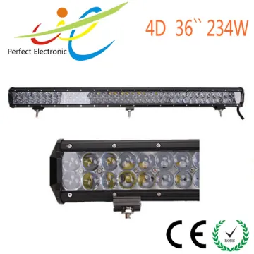 High Power Auto Headlight Bar 18w 36w 54w 72w 108w 126w 144w 234w 288w LED Car 4D Lens Light bar