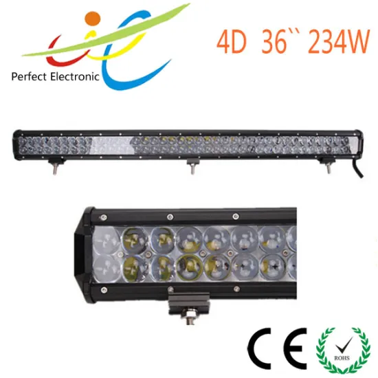 High Power Auto Headlight Bar 18w 36w 54w 72w 108w 126w 144w 234w 288w LED Car 4D Lens Light bar