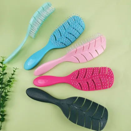 Nylon Vented Detangling Hair Brush with Royal Rubber Pad