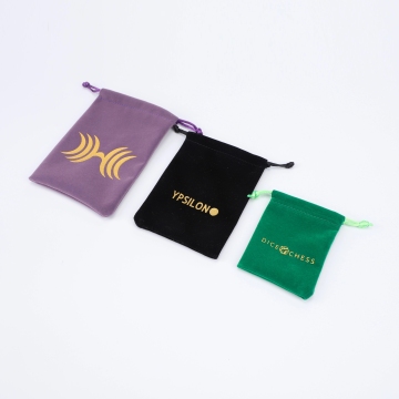 Wholesale Custom Logo Drawstring Jewelry Pouches | Suede Velvet Jewelry Packaging Bags
