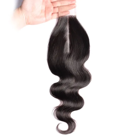 Unprocessed Virgin Cuticle Aligned Human Hair Vendors  2*6 Lace Closures Brazilian Hair